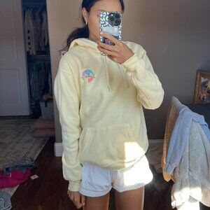 Billabong Women Cream and Yellow Hoodie